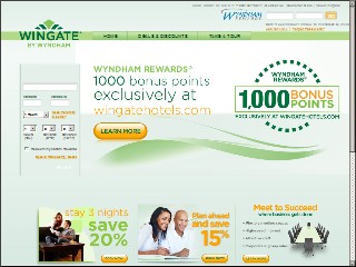 Web site www.wingateinns.com, Wingate by Wyndham Joliet